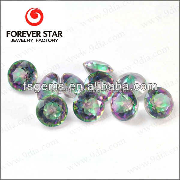 Loose Gemstones 4mm Round Rainbow Color Mystic Quartz  Semi Precious Natural Gemstones