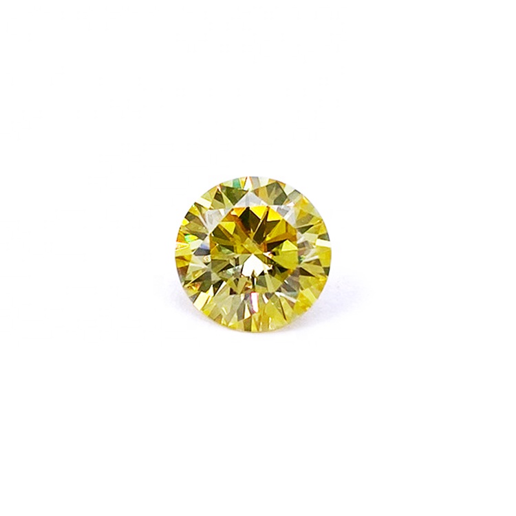 Original Color Plated Color Moissanite Light Yellow Colored Moissanite Stone Diamond