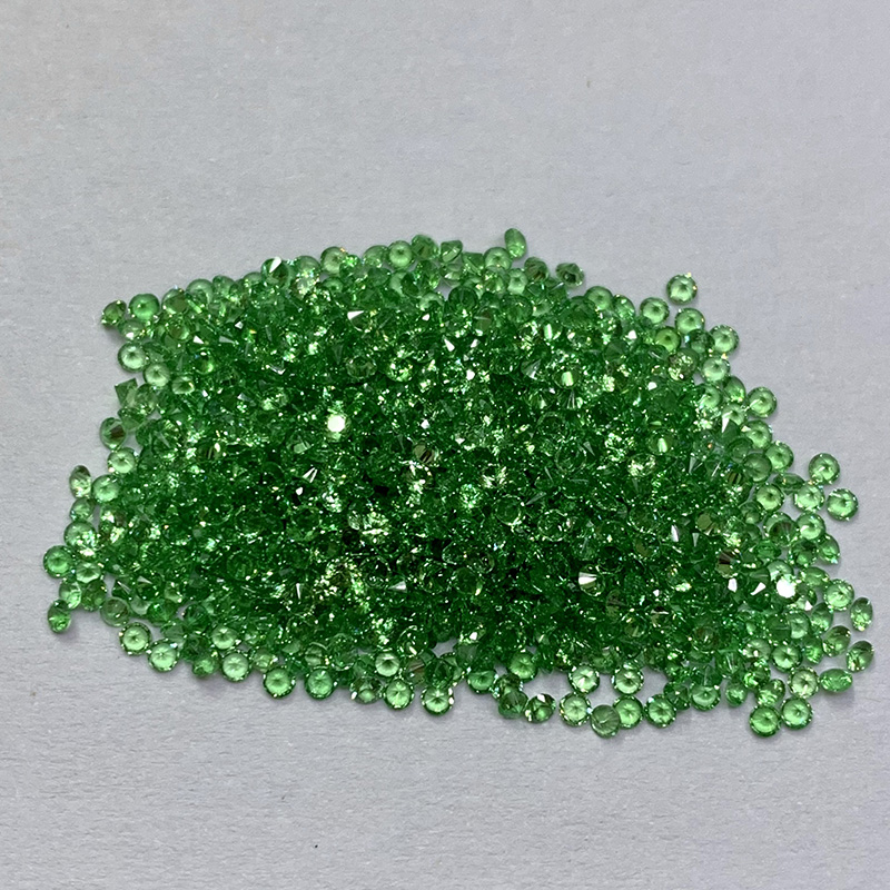 Factory Wholesale Small Size 1.1-3.0mm Natural Sapphire Gemstones Loose Green 1ct Round Brilliant Cut
