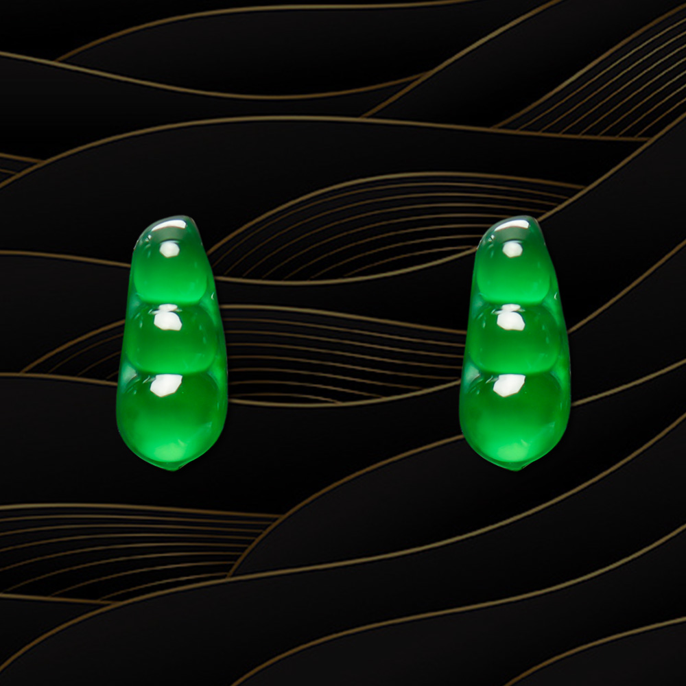 High Quality 2ct Star Shape Green Jadeite Loose Gem Unique Optical Color Change for Jewelry Making Natural Bean/Jade Stone