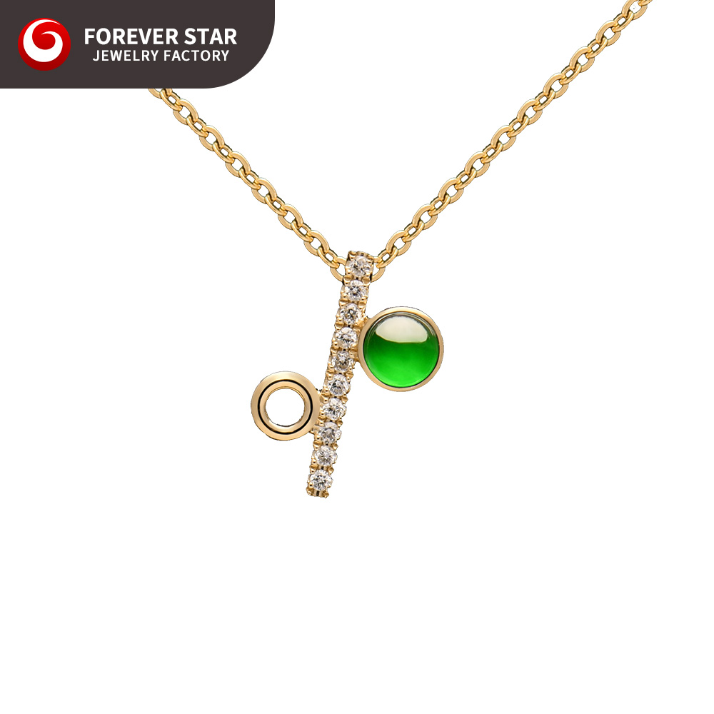 18K Real Gold Imperial Green Icy Jadeite Pendant Charms Hi-End Quality Fresh Sweet Genuine Jadeite Pearl Jewelry