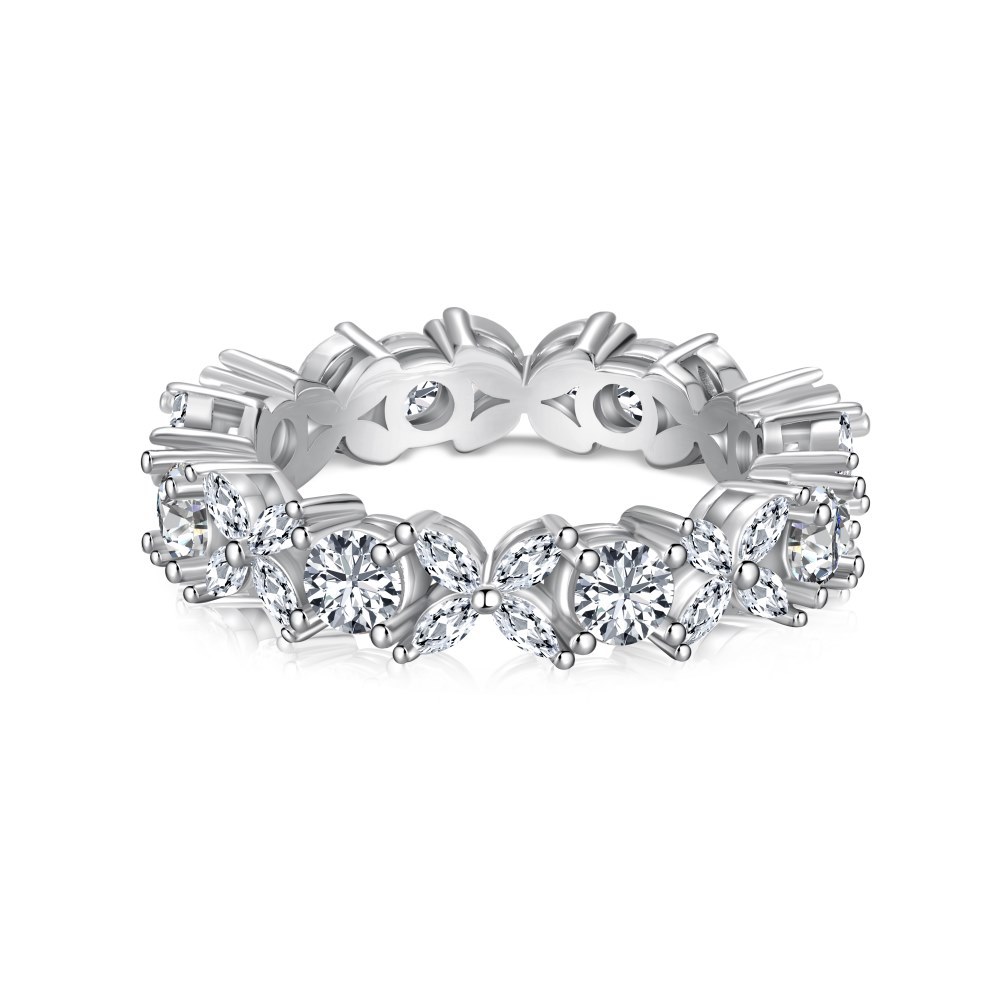 Hot Sale Luxury 5a Dainty Cubic Zircon Featuring Sweetheart Ring Heart Zirconia Diamond 925 Sterling Silver Rings