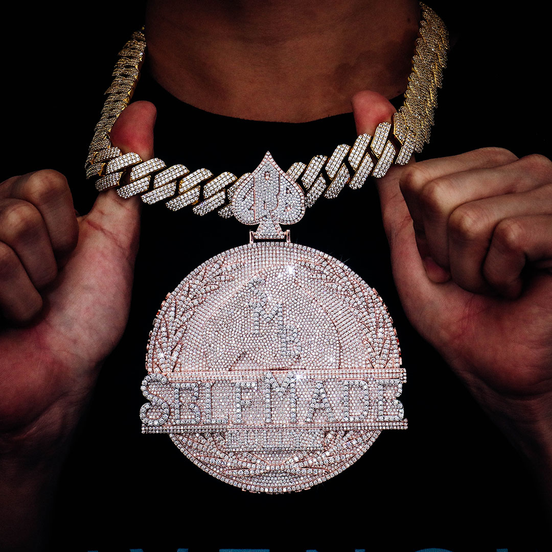 Custom 925 Silver VVS Moissanite Pendant Hand Carved Rose Gold Letter Hip Hop Iced Name Jewelry