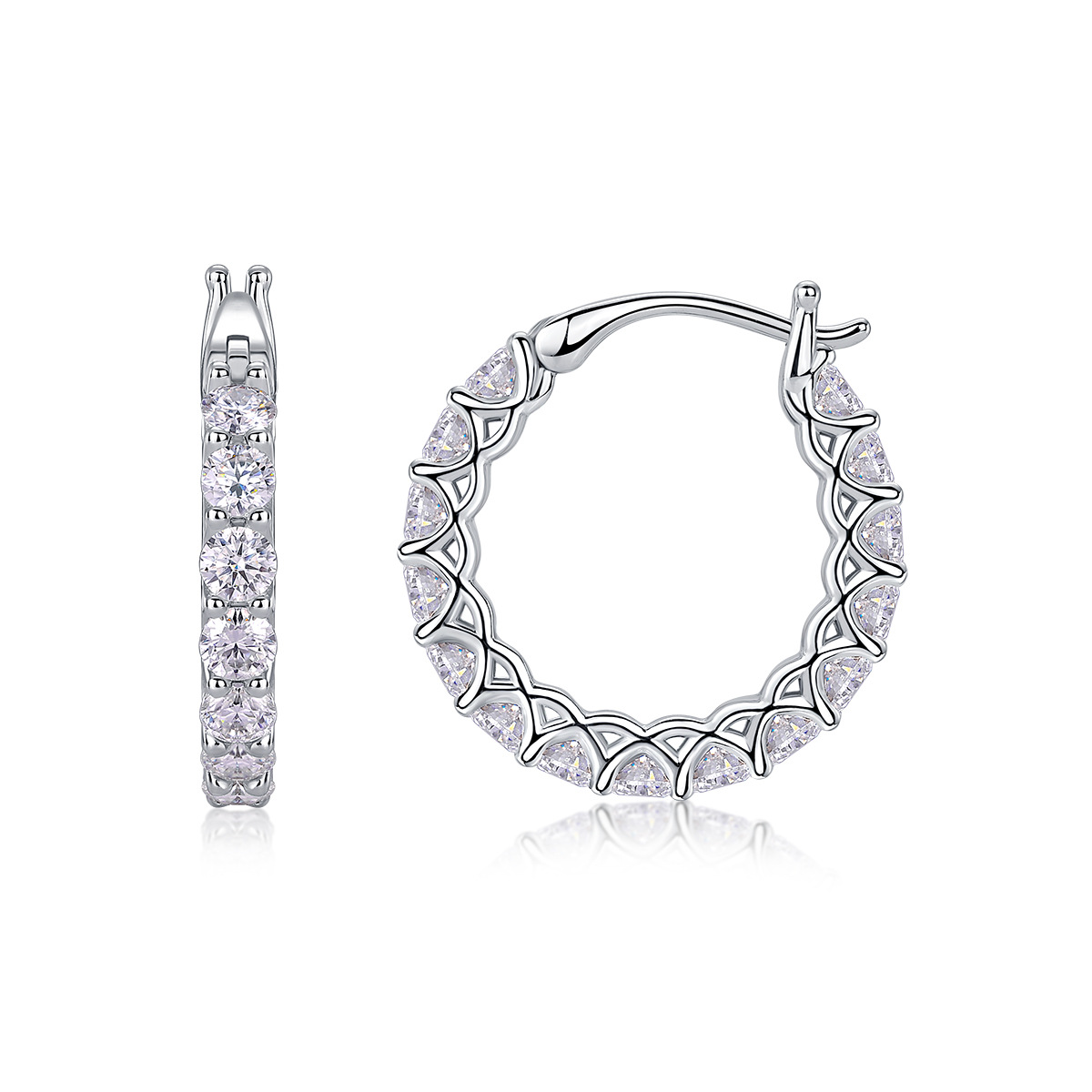 Custom Gold Hoops 18K Cute Mini Earring New Style Stud Jewelry for Women Cute Hoop Earrings Moissanite New Style Stud Earrings