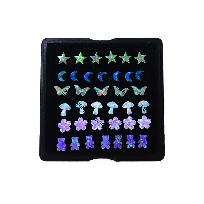 Best Selling Forever Star Certified Synthetic Opal Tooth Gem Various Shapes Colors Dental-Safe Tiny Design for Unisex Party Gift