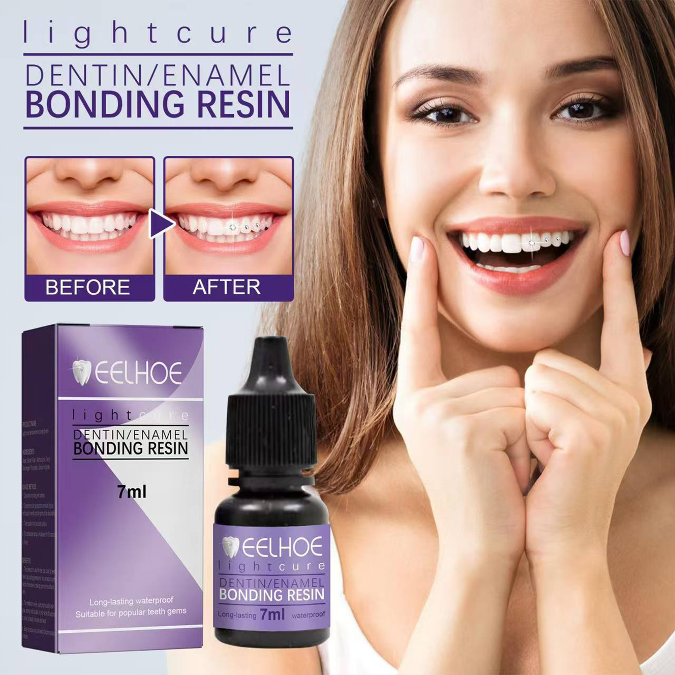 Fine Tooth Gem Grillz Dental Adhesive Drill Glue Trade Product for Dental Work