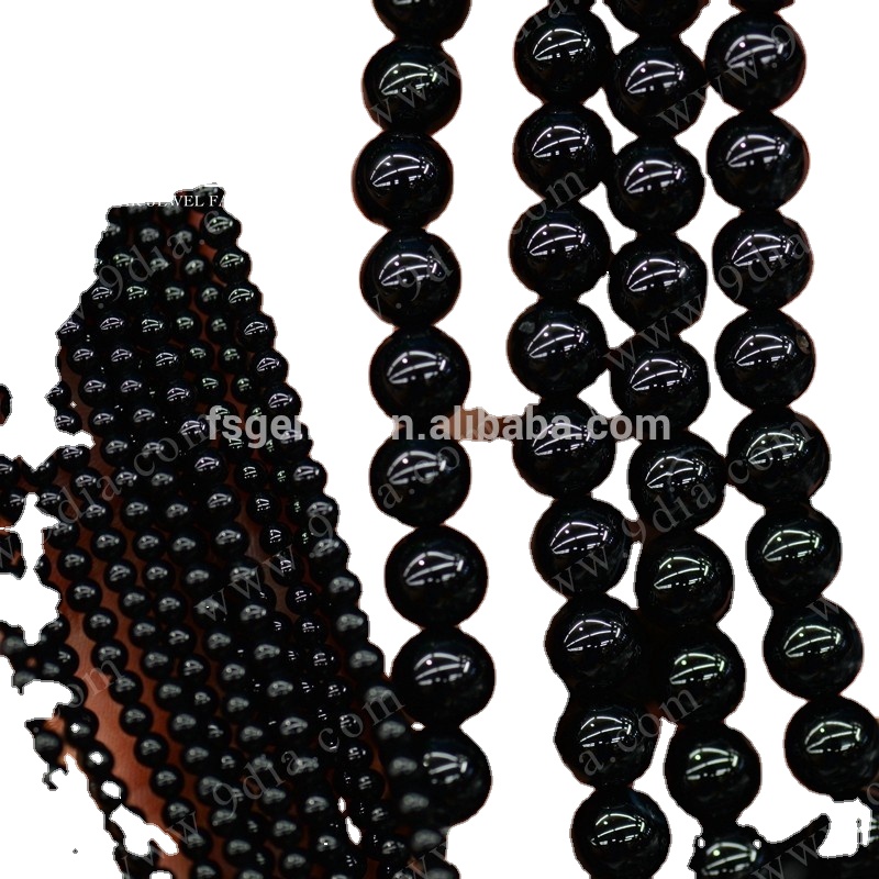 Wholesale Natural Stone Black Onyx Gem Stone  Beads Loose Beads Strand 4MM 6MM 8MM 10MM 12MM