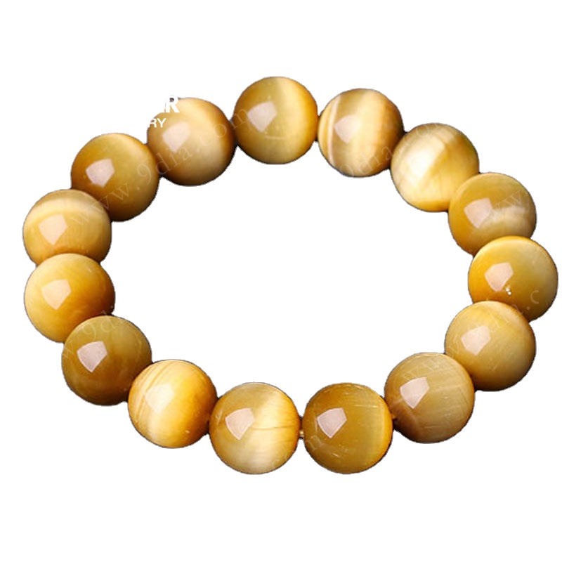 New Arrivals Gold Tiger Eye Charm Bracelet for Men 10mm-16mm Sizes with Natural Stone Beads for Weddings Anniversaries Parties