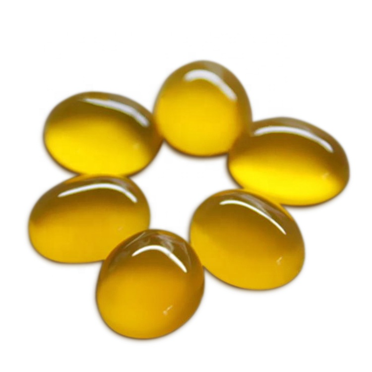 Wholesale Price AA Grade Oval Natural Yellow Chalcedony Stone Beads for Jewelry Making