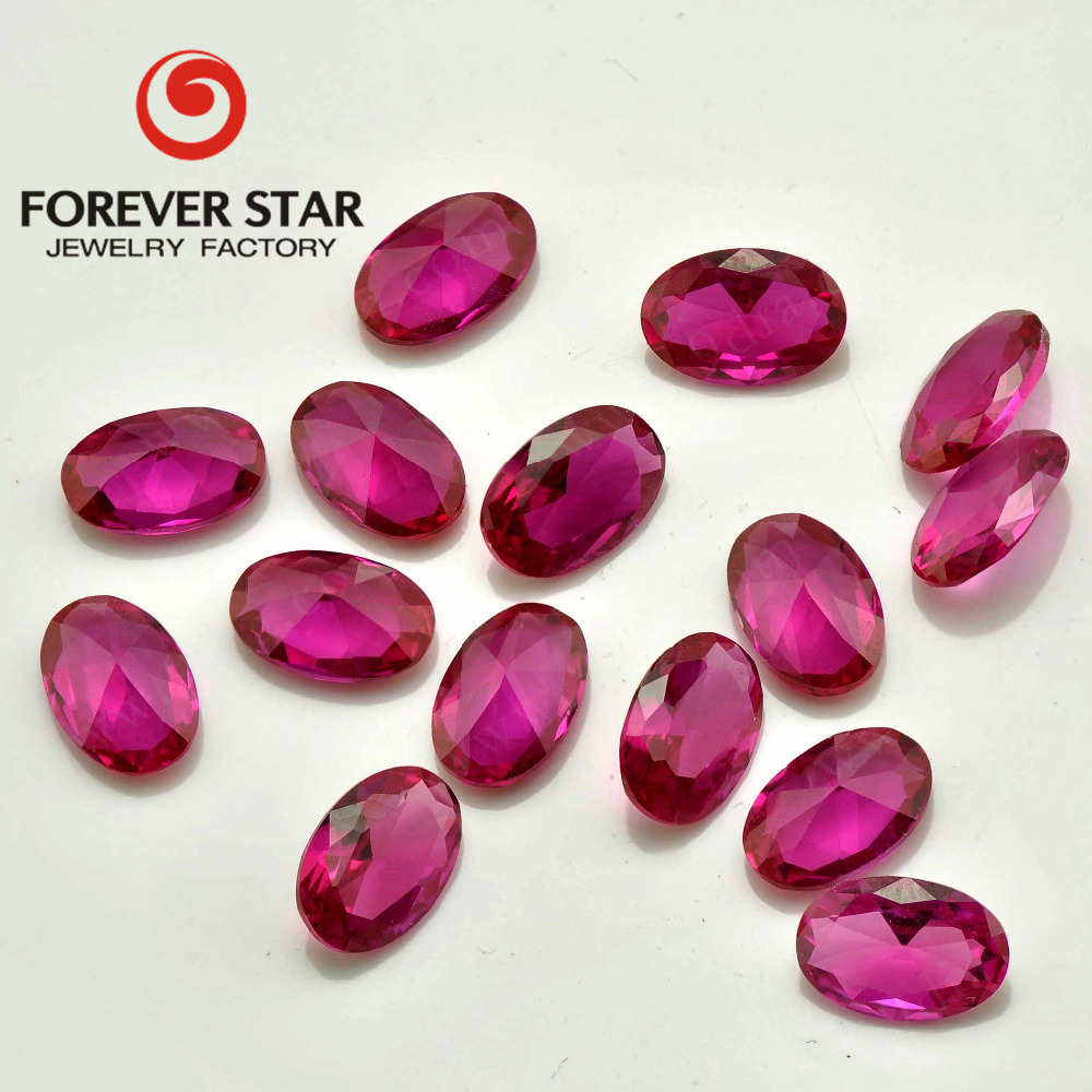 Wholesale Factory Price Oval 6*4mm Synthetic Ruby Stone Prices