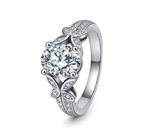 Trendy Wholesale Factory Price 10K Oval Moissanite Ring Gold