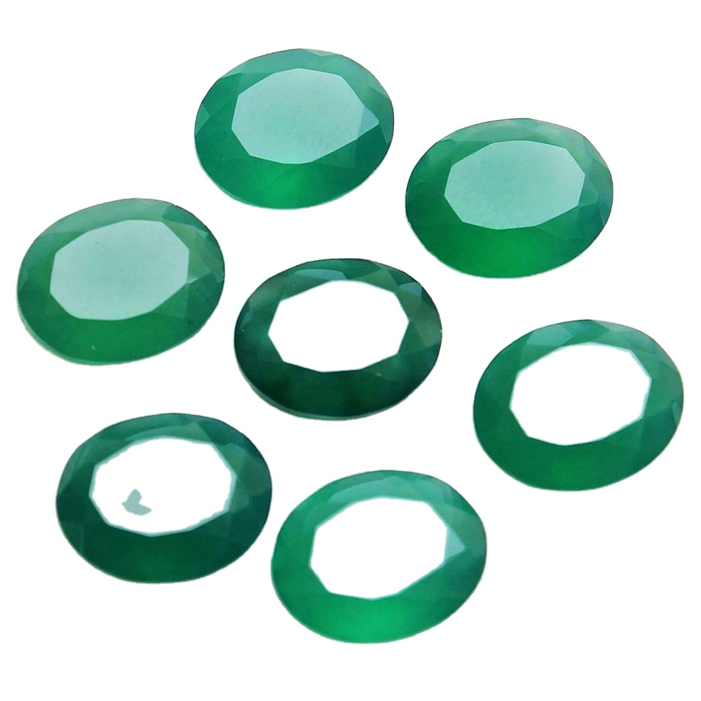 High Quality Emerald Green Star-Shaped Oval Mineral Gemstone Diamond and Crystal Heat Treated for Jewelry Low Price