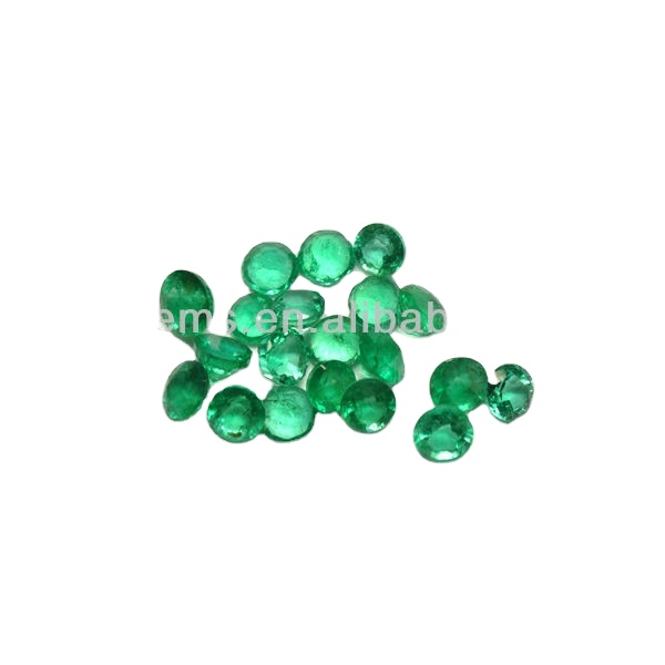 Precious Synthetic Emerald StoneRound 1.4mm with Competitive Emerald Stone  Price Per Carat for Jewelry