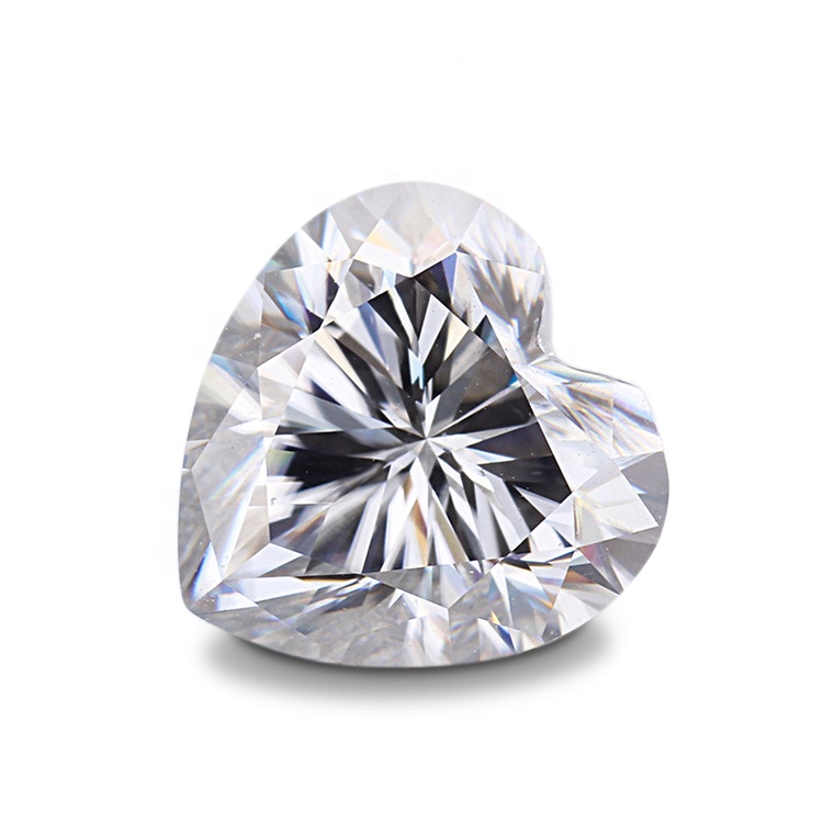 Top Quality Moissanite DEF Color EX-VG GRA 1 Carat Loose Heart Moissanite Diamond