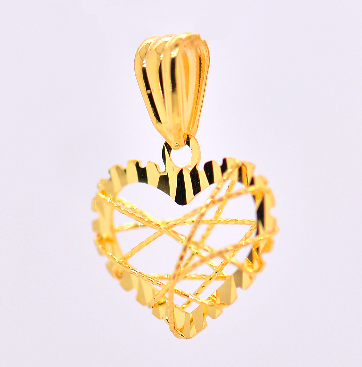 Big Heart Jewelry 18K Yellow Hard Gold Pendant Charms