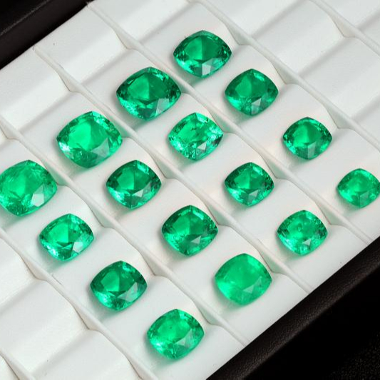 Factory Direct Sale Price Loose Gemstone Colombia Lab Grown Emerald Stone Price