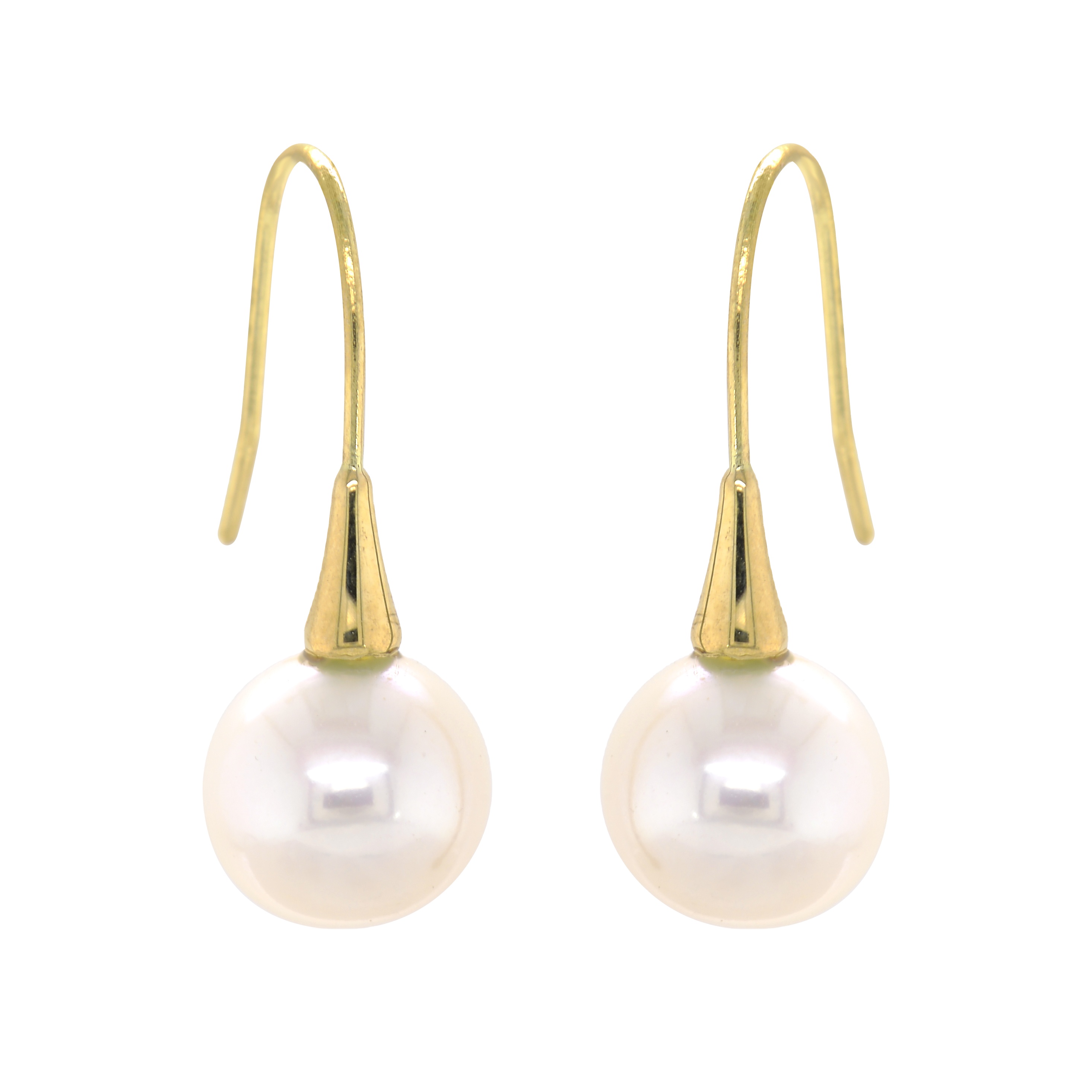 Fashion New Style  Joyas 18k Pearl Earrings for Gift High Quality Jewelry 18 k Gold