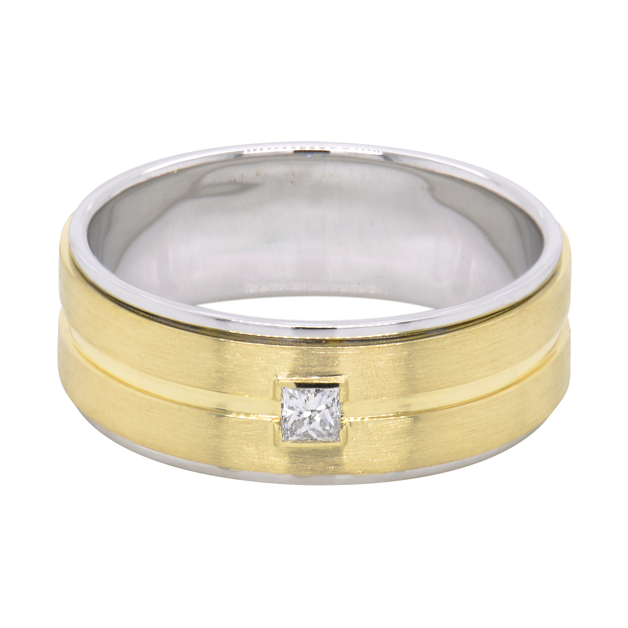 Hot Sale High Quality Customized 18K White Gold Men's Engagement Wedding Bands LAD Diamond Rings Gift Party Anniversary Jewelry