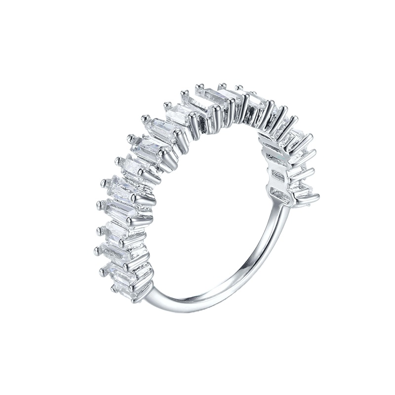 Fashion Wedding Ring 925 Sterling Silver Micro Zirconia Pave Ring Designs Wholesale New Product New Ring