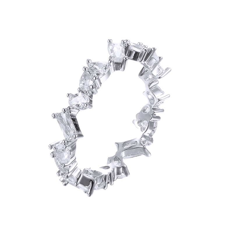 Modern Engagement S925 Silver Wedding Ring Cz Ring for Women