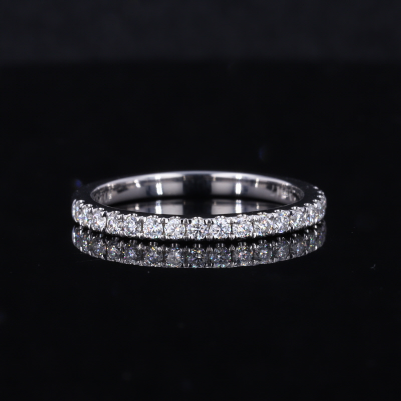 Wholesale 18K Gold Lab Grown Diamond Wedding Band Handmade Classic Design Jewelry Real Moissanite Ring for Women