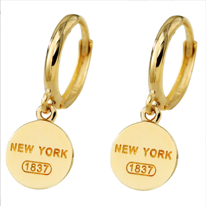 Round Dis 14k Solid Gold Filled Earrings Huggies Statement Earrings Jewelry
