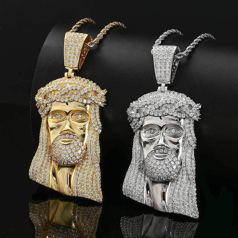 New Charm Bling Bling 18K Gold Plated Cuban Cz Iced Out Rapper Men Hip Hop Custom Pendants Necklace