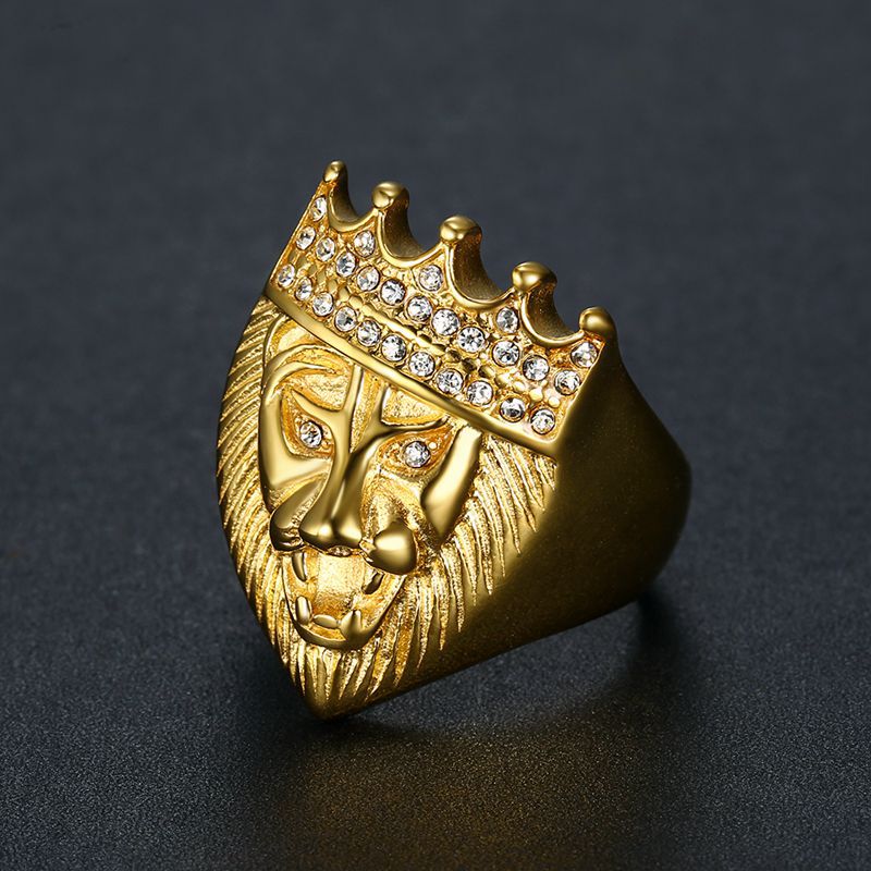 Hot Sale Men's Silver Hip Hop Ring Iced out Brass CZ Cubic Zirconia Moissanite Diamond Jewelry for Style-Conscious Guys