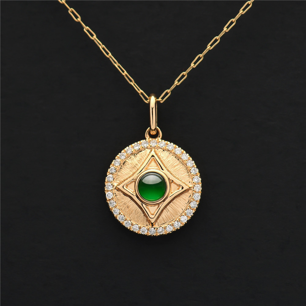 Trendy Classic Gold Fashion Eye Pendant Necklace Fine Jewelry for Children's Wedding for Jewelry Making