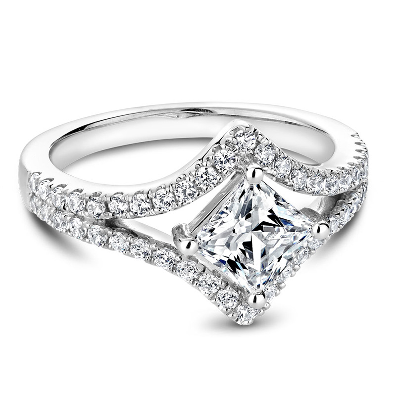 Customized 9K/ 10K/ 14K/ 18K Gold & Princess and Round Cut DEF VS 1ct Lab Created Diamond Engagement Ring