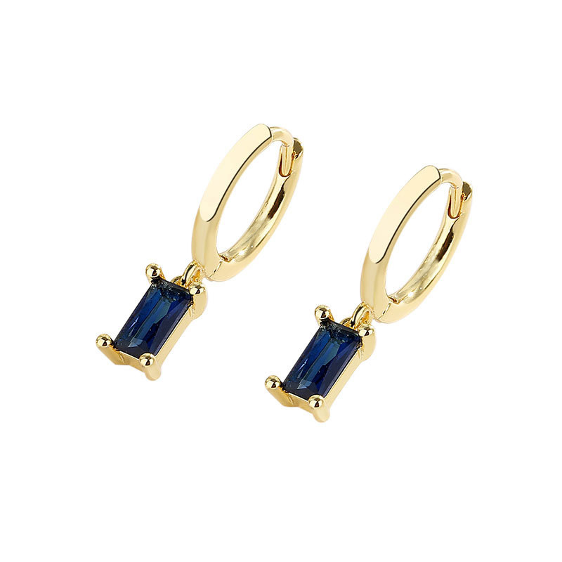 Beautiful Colorful Baguette Cubic Zirconia Earring Statement Earrings Jewelry Women