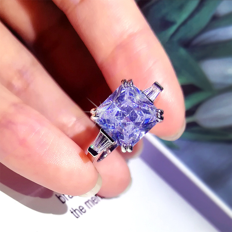 Fashion  Beautiful Purple Crystal Ring