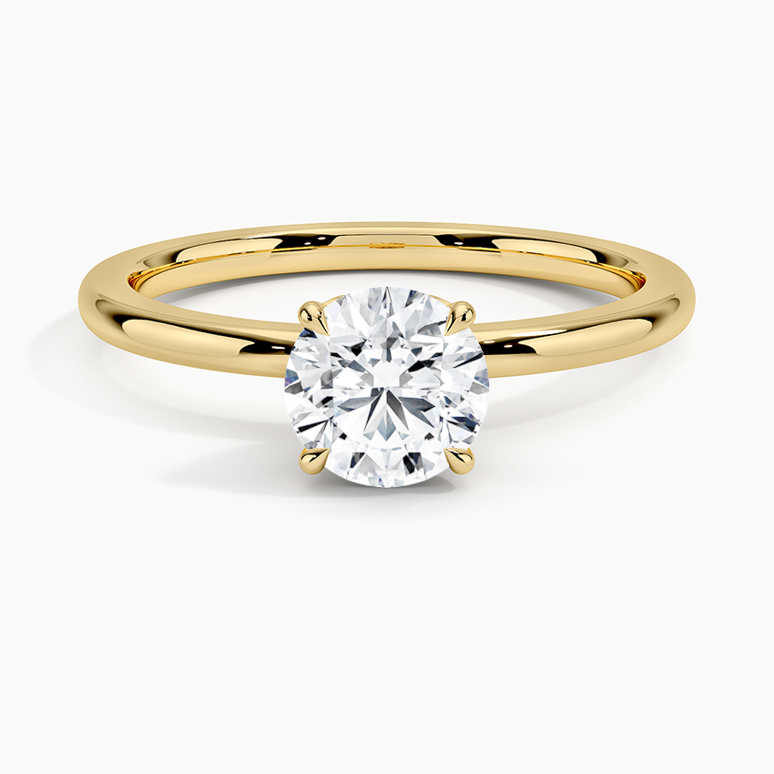 10K Gold Diamond HPHT Engagement Wedding Ring Custom Lab Grown Diamond Ring
