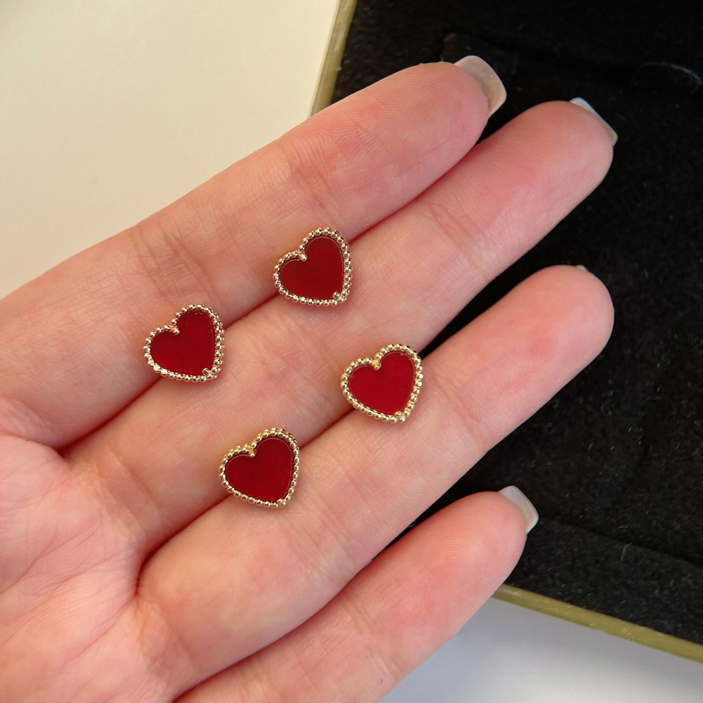 Designer Fashion Jewelry Heart Drop Earrings Mold Casting  Heart Earring love Heart Shape Stud Earrings