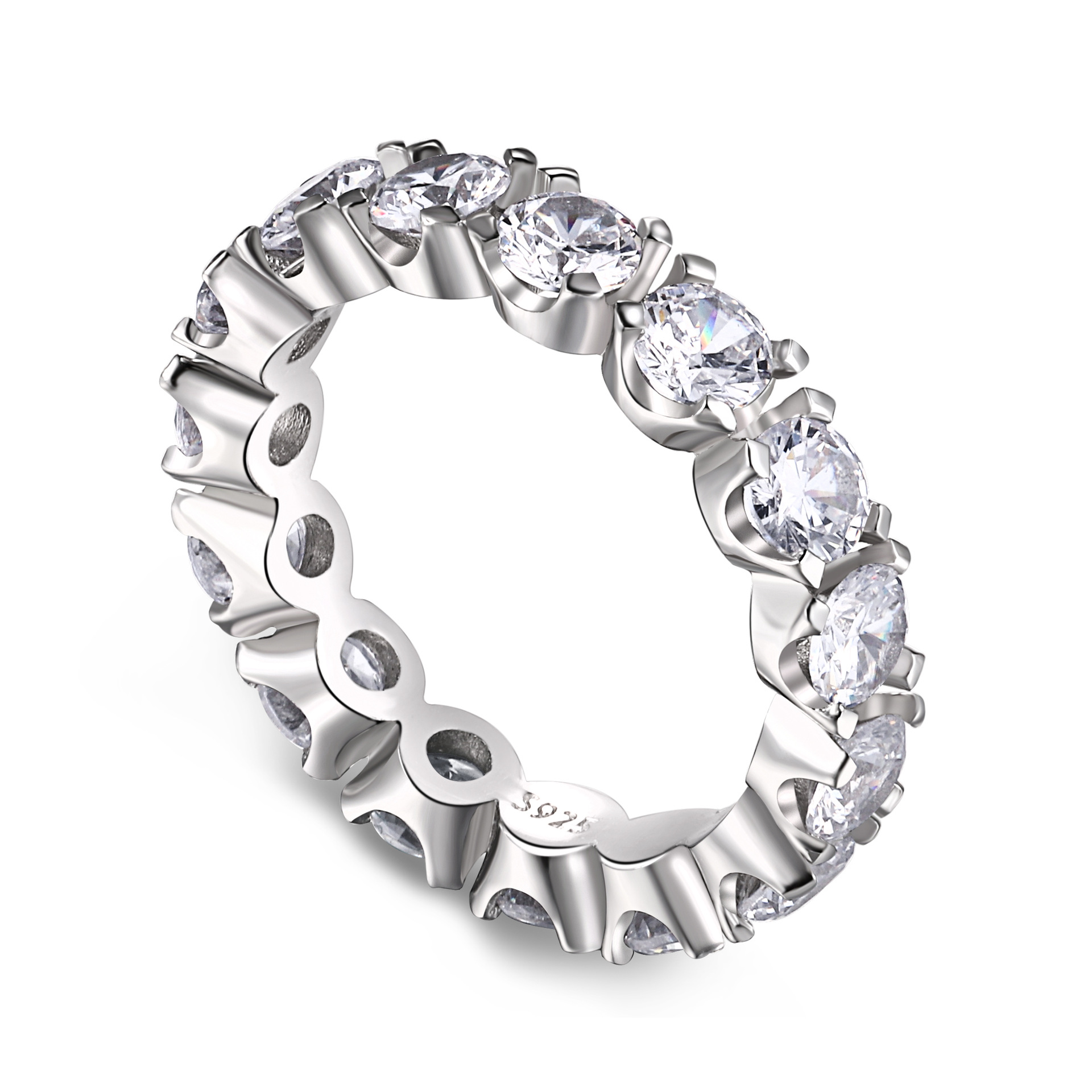 Low MOQ Latest New Design Classic Luxury S925 Silver Women Rings 5A Level CZ Stone Rings Jewelry Fashion