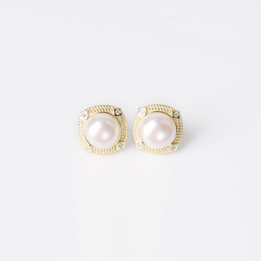 Luxury 14k Gold Filled Pearl Handmade Gold Plated Women's Fashion Earrings Wholesale Accessories 14k Gold Filled Pearl CZEarring