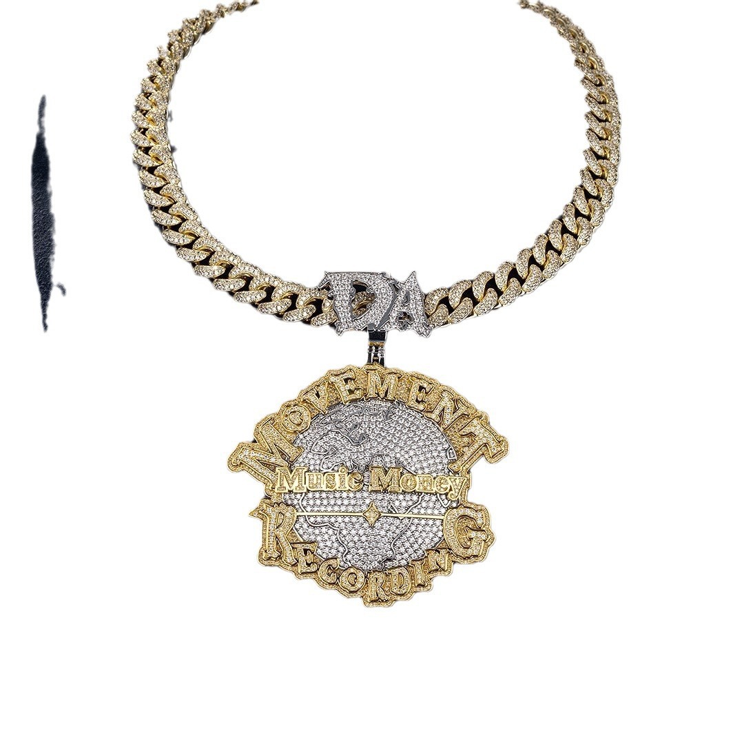 Custom S925 Sterling Silver Hip Hop Fine Pendant Necklace Full Diamond Letter Oversized Mosan  Certificate Main Moissanite