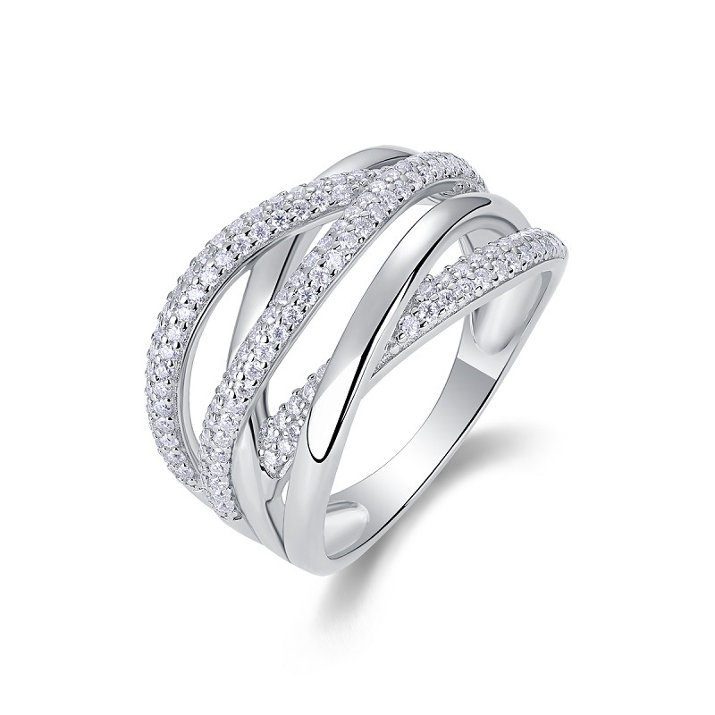 Customized 925 Sterling Silver 14K Gold Engagement Ring New Design Closed Friendship Zircon Ring for Women Moissanite