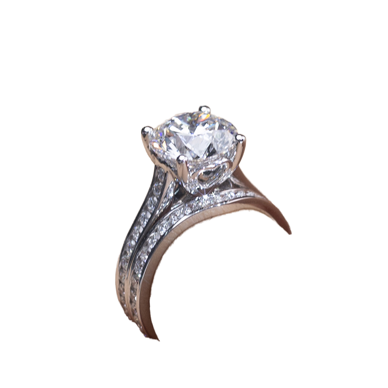Factory Wholesale Real 18K Gold Jewelry 3CT Lab Grown Diamond Engagement Wedding Ring High Quality Moissanite Rings