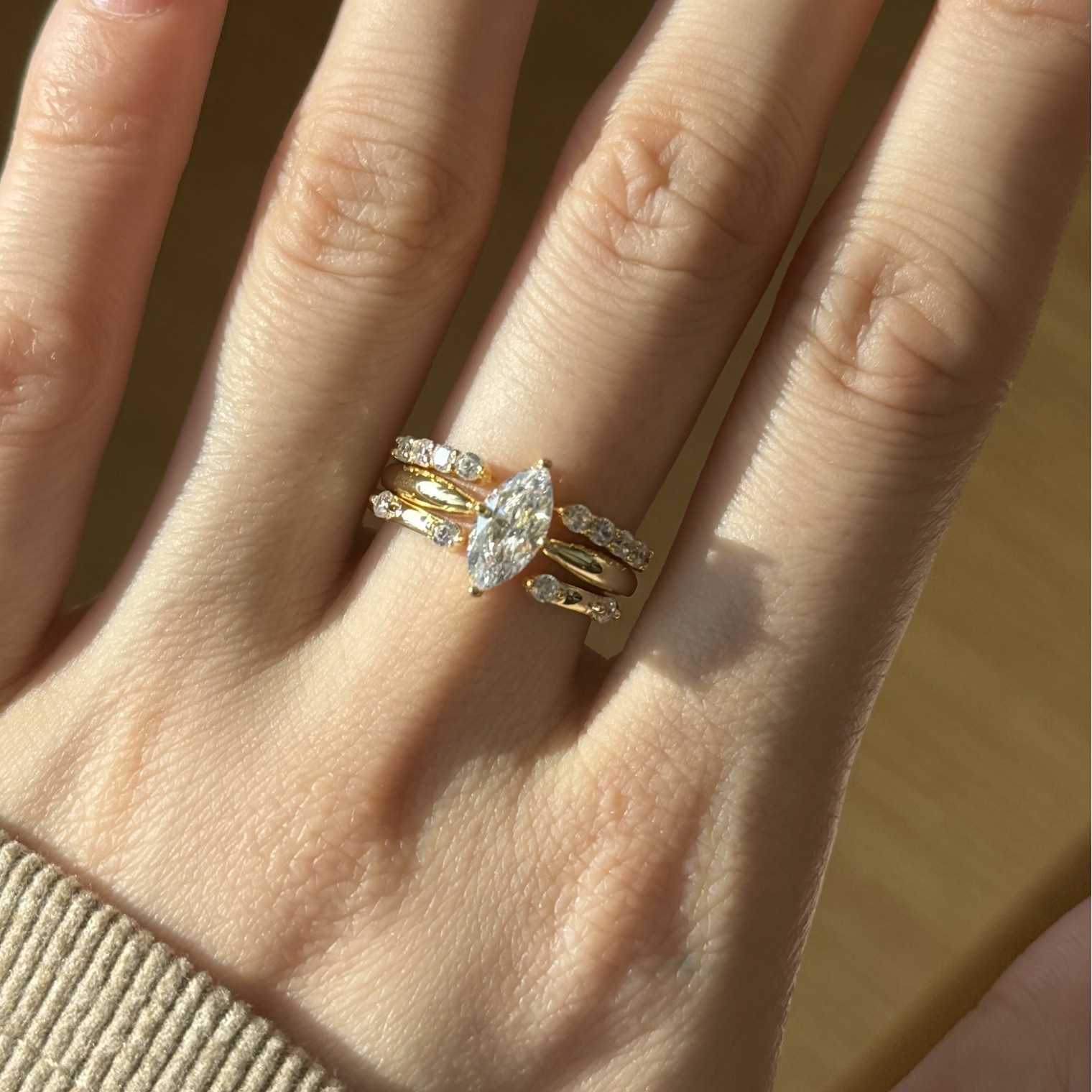 925 Sterling Silver Women's Single Diamond Ring New Design High Sensitivity Horse Eye Concept for Anniversary