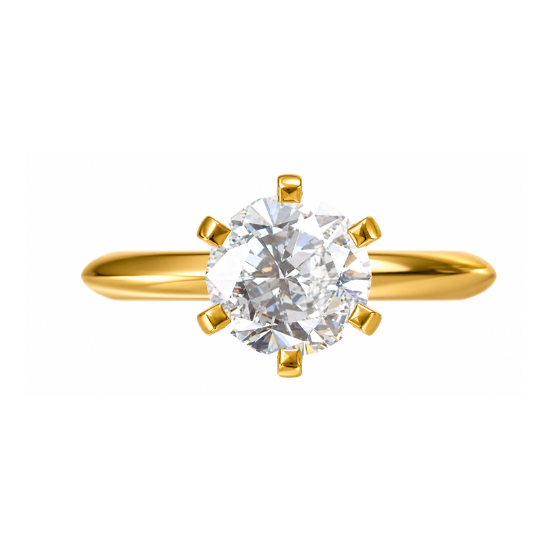 14K Gold Lab Grown Diamond Brilliant Cut Prong Setting Solitaire Engagement Ring for Women for Certified Party Wedding