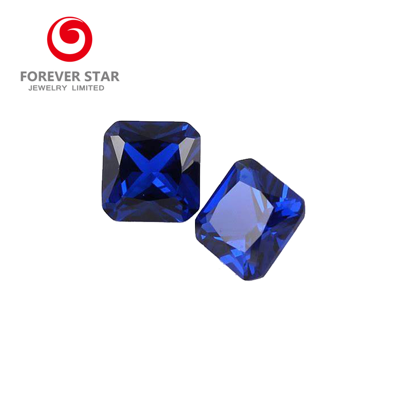 Lab Created Good Quality Wax Setting Various Color Loose Nano Sital Synthetic Clear Blue Sapphire Gemstone
