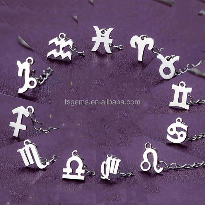 S925 Silver Diamond Pendant Necklace Twelve Constellations Women's Fashion  Twelve Constellations Necklace