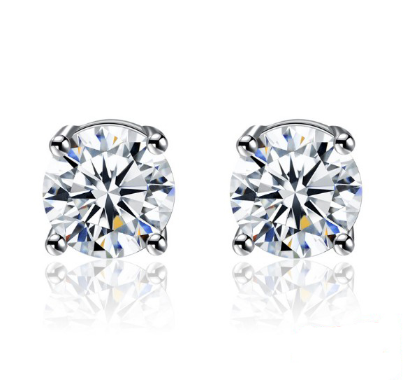 Stud Earrings for Women Wholesale Price 925 Sterling Silver Diamond Earrings 2020