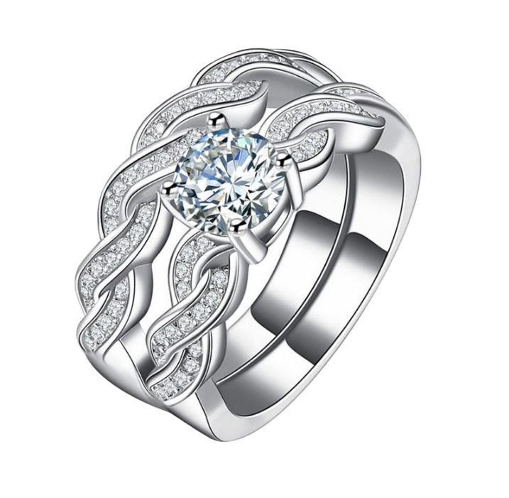 Whole Sale Price  Silver Jewelry 925 Sterling Engagement Ring Jewelry Couple Rings Silver