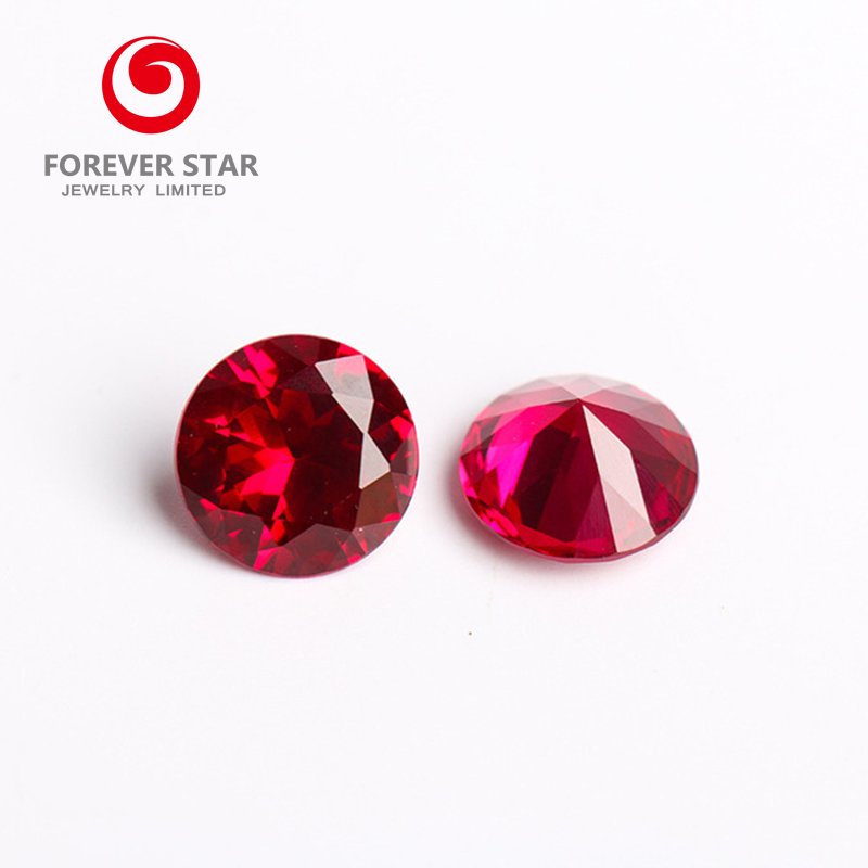 High Quality Large Red Corundum Lab Created Ruby 5 Corundum Material with Heat Treatment